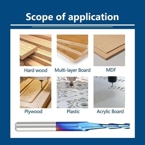 لقم التوجيه الحلزوني باستخدام الحاسب الآلي 3.175/4/6/8/10/12 مللي متر عرقوب 2 فلوت لقمة التوجيه باستخدام الحاسب الآلي الصلبة مطحنة نهاية كربيد لنحت قطع الخشب in Kuwait