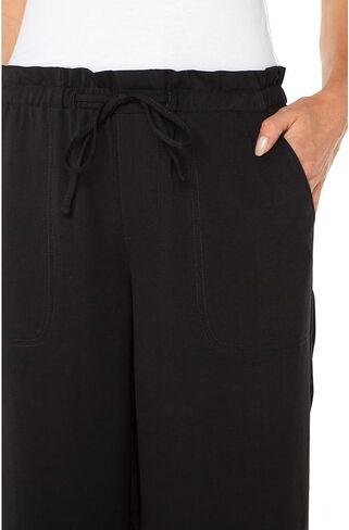 Liverpool Womens Pull on Tie Waist Wide Leg Ankle Pant 26" in Saudi Arabia
