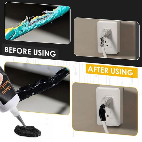 شريط كهربائي سائل 8 أونصة/240 مل، شريطان سائلان 4 أونصة 120 مل، غراء مانع للتسرب جاف وسريع مقاوم للماء، مانع التسرب الكهربائي، غراء الأسلاك، للاستخدام الداخلي/الخارجي، إصلاح السيارات البحرية/الخارجية in Kuwait