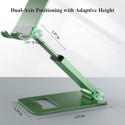 Minthouz Phone Stand, Extendable & Foldable Mobile Phone Stand, Angle/Height Adjustable Phone Holder Compatible with iPhone 16 15 14 13 Pro Max and More 4.7"-7.9" Phones-Gold in Kuwait