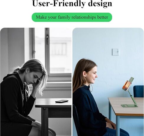 Minthouz Phone Stand, Extendable & Foldable Mobile Phone Stand, Angle/Height Adjustable Phone Holder Compatible with iPhone 16 15 14 13 Pro Max and More 4.7"-7.9" Phones-Gold in Kuwait