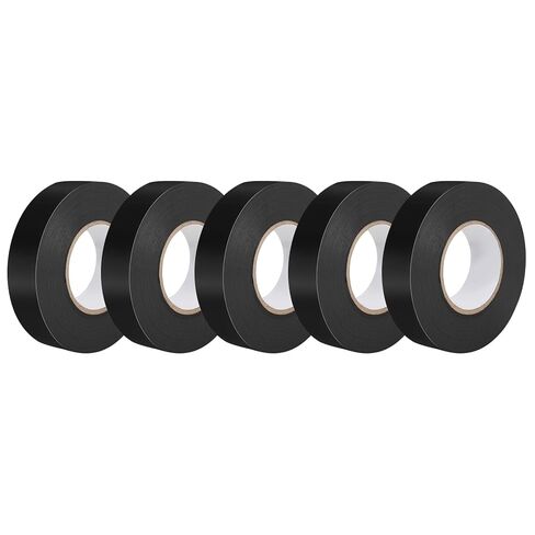 Electrical Tape, Black, 3/4 inch x 65 ft, High Temperature Electric Tape Weatherproof for Home DIY, Repairs, Electrical, Automotive and Equipment, 5-Pack (5) in Kuwait