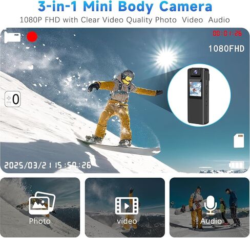 كاميرا الجسم مع تسجيل الصوت والفيديو - 64 جيجابايت in Kuwait