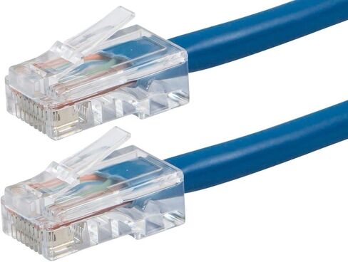 Monoprice Cat6 Ethernet Patch Cable - 1 قدم - الأزرق | Network Internet Cord - RJ45 ، تقطعت بهم السبل ، 550 ميجا هرتز ، UTP ، سلك النحاس العاري النقي ، 24AWG - Zeroboot Series (حزمة 2) in Kuwait