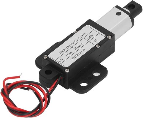 15mm Stroke Micro Linear Actuator, 12V Force 150N Speed 4mm / s Linear Actuator Built in Limit Switch, Electric Motion Actuator for Home Automation, Robotics, Cabinet (with in Saudi Arabia