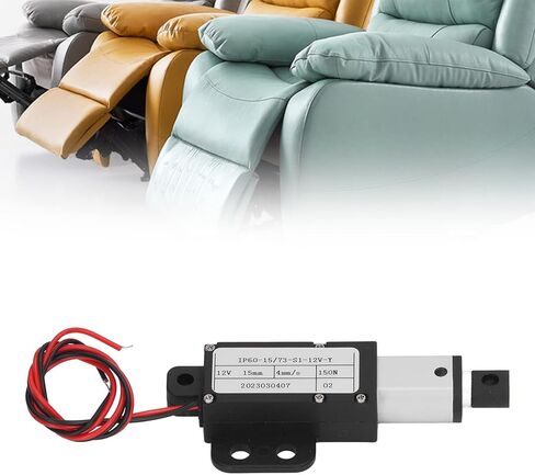 15mm Stroke Micro Linear Actuator, 12V Force 150N Speed 4mm / s Linear Actuator Built in Limit Switch, Electric Motion Actuator for Home Automation, Robotics, Cabinet (with in Saudi Arabia