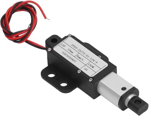 15mm Stroke Micro Linear Actuator, 12V Force 150N Speed 4mm / s Linear Actuator Built in Limit Switch, Electric Motion Actuator for Home Automation, Robotics, Cabinet (with in Saudi Arabia