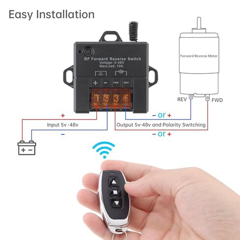 تيار مستمر 5 فولت-48 فولت 10A إلى الأمام عكس التحكم عن بعد التبديل الخطي المحرك تحكم ونش الملف اللولبي التتابع المقاولين ، التبديل العكسي إلى الأمام in Kuwait
