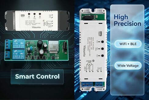 WiFi Linear Actuator Module, Motor Controller with Tuya Smart Life App, Alexa Voice Control, RF433 Remote, Forward Reverse Switch & WiFi Timer Switch for Automation (AC 85V-220V) in Saudi Arabia
