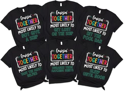 Cruise Crew Most Likely Shirt, Matching Family Cruise Shirts 2025, Cruise Crew 2025 T-Shirt, Funny Vacation Shirts for Groups in Kuwait