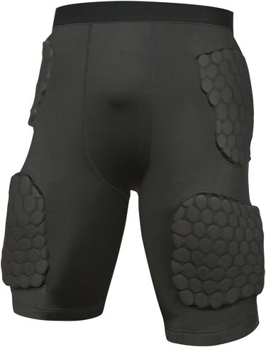 Padded Compression Shorts with Hip Protection5-Pads，Hip Thigh Protector Girdle Football Pants in Saudi Arabia