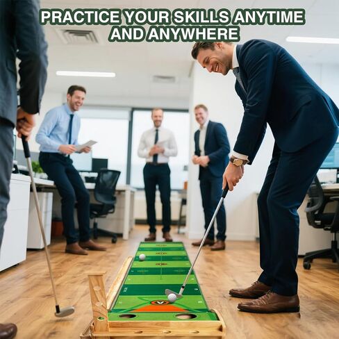 Wekin Indoor Putting Green with Auto Ball Return,11 Foot Golf Practice Putting Mat,Ideal Training Putting Mat for Beginners & Advanced Players in Kuwait