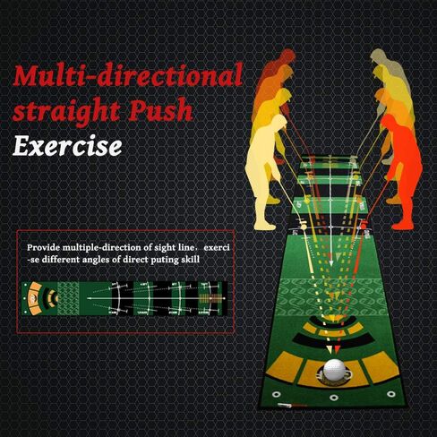 حصيرة الجولف الخضراء مقاس 10 أقدام × 20 بوصة، سجادة مساعدة للتدريب، سجادة وضع علامات المسافات المتعددة، سجادة وضع الجولف بظهر مضاد للانزلاق للأماكن الداخلية/الخارجية، سجادة ضرب لعشاق الجولف in Kuwait