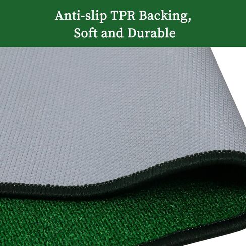 حصيرة الجولف الخضراء مقاس 10 أقدام × 20 بوصة، سجادة مساعدة للتدريب، سجادة وضع علامات المسافات المتعددة، سجادة وضع الجولف بظهر مضاد للانزلاق للأماكن الداخلية/الخارجية، سجادة ضرب لعشاق الجولف in Kuwait