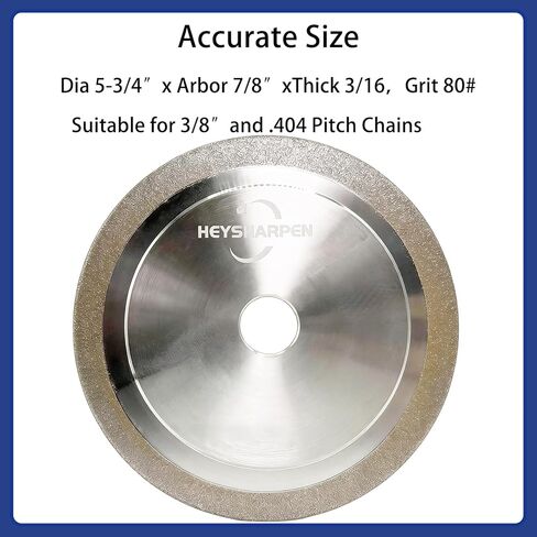 CBN Chainsaw Grinding Wheel 5-3/4 inch,3/16" Thick,7/8" Arbor for 3/8" and .404 Pitch Steel Chains(3/16 inch Thick) in Kuwait