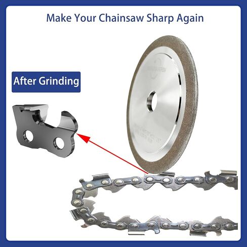 CBN Chainsaw Grinding Wheel 5-3/4 inch,3/16" Thick,7/8" Arbor for 3/8" and .404 Pitch Steel Chains(3/16 inch Thick) in Kuwait