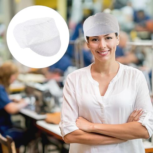 قبعة عمل LIFKOME مضادة للكهرباء الساكنة، قبعة غرف الأبحاث جيدة التهوية، أغطية رأس واقية خفيفة الوزن لورشة عمل مصنع الأغذية الإلكترونية in Saudi Arabia