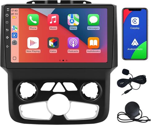 ستيريو راديو السيارة لدودج رام 2013-2019 1500 2500 3500 بنيت في carplay/Android Auto 9 بوصة وحدة 2G RAM 64G ROM مع DSP BT GPS FM WIFI AC AC in Saudi Arabia