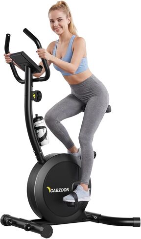 دراجة التمرين دراجات ثابتة للمنزل قابلة للتعديل في الأماكن المغلقة لركوب الدراجات دراجة مقاومة مغناطيسية للتمرين مع مقعد مريح متعدد الوظائف، شاشة LCD، 264 رطل أسود in Kuwait