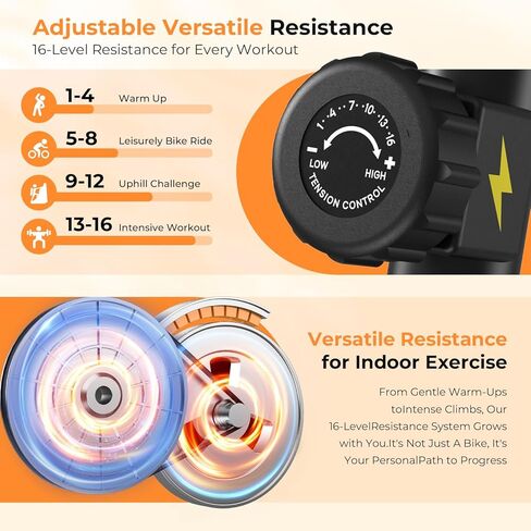 دراجة التمرين دراجات ثابتة للمنزل قابلة للتعديل في الأماكن المغلقة لركوب الدراجات دراجة مقاومة مغناطيسية للتمرين مع مقعد مريح متعدد الوظائف، شاشة LCD، 264 رطل أسود in Kuwait