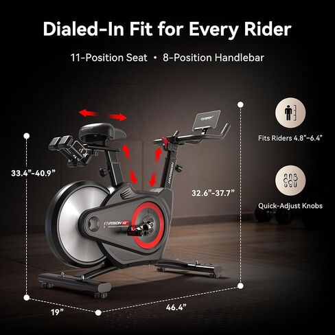 دراجة تمارين هاريسون للمنزل، دراجة ثابتة مغناطيسية ذات دولاب موازنة خلفي، دراجة ركوب دراجات داخلية هادئة بسعة 400 رطل، إطار فولاذي عالي التحمل، مقعد ومقود قابلان للتعديل، حامل للأجهزة اللوحية in Kuwait