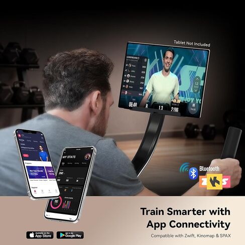 دراجة تمارين هاريسون للمنزل، دراجة ثابتة مغناطيسية ذات دولاب موازنة خلفي، دراجة ركوب دراجات داخلية هادئة بسعة 400 رطل، إطار فولاذي عالي التحمل، مقعد ومقود قابلان للتعديل، حامل للأجهزة اللوحية in Kuwait