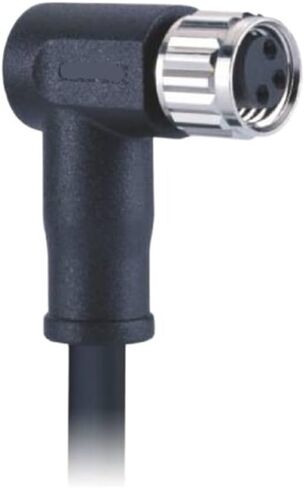 M8 Connector 3Pin A-Code Double End Female Elbow Molded Type with Wire 360° Shielded in Kuwait