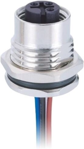 M12 3 pin A type anti-stuck panel type female socket front lock welding with wire sensor connector in Kuwait