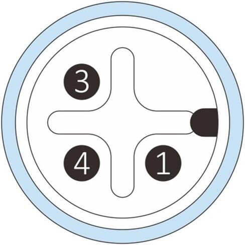 M8 waterproof connector 4pin A-Code female straight head molding (precast) with wire aviation 1M in Kuwait