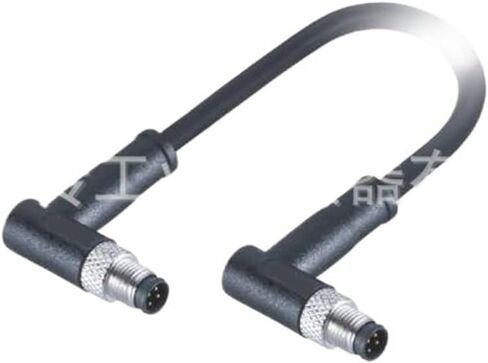 M5 Connector A-Code 4Pin Male Elbow (Precast) with Wire Waterproof Aviation 1M in Saudi Arabia