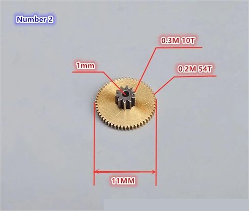 1pcs Duplex Gear Metal Gear 0.2M 0.3M 0.35M Copper Gears(A) in Saudi Arabia