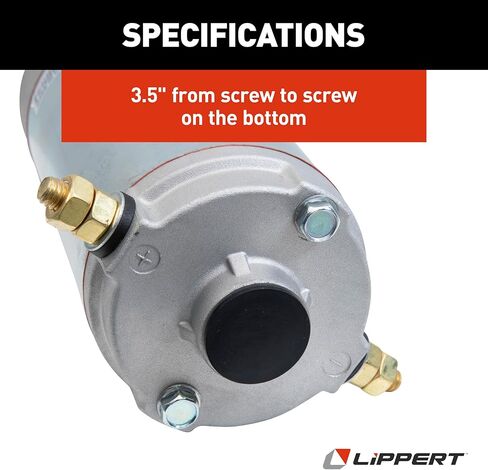Lippert Replacement Hydraulic Pump Motor for Unidirectional Power Unit RV Leveling Systems with Heavy-Duty Construction, 7.5" Height - 179327 in Saudi Arabia