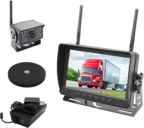 FalconEye Electronics 2nd Generation 200-300Ft Wireless Range Backup Camera for Trucks, Fleets. HD, 7inch LCD (2 Cam System) in Kuwait