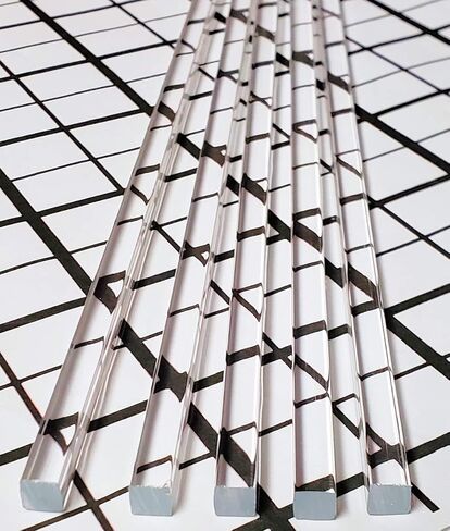 5 Pcs 1/4" x 1/4" x 18" Long Square Clear Acrylic PLEXIGLASS Plastic Rod - .25" - 6.35mm x 6.35mm in Saudi Arabia