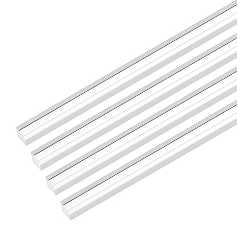 4-Pack Acrylic Square Rods, 11.81 x 0.31 Inch/ 300 x 8 mm Clear Acrylic Dowel Rods Sticks Plastic Sticks Strip for DIY Crafts Lighting Gardening Decorations in Saudi Arabia