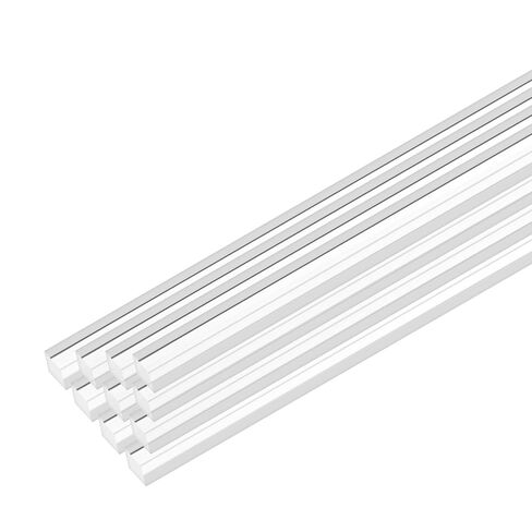 4-Pack Acrylic Square Rods, 11.81 x 0.31 Inch/ 300 x 8 mm Clear Acrylic Dowel Rods Sticks Plastic Sticks Strip for DIY Crafts Lighting Gardening Decorations in Saudi Arabia