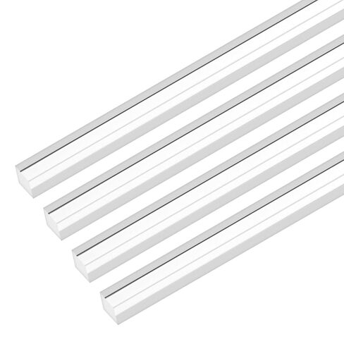 4-Pack Acrylic Square Rods, 11.81 x 0.31 Inch/ 300 x 8 mm Clear Acrylic Dowel Rods Sticks Plastic Sticks Strip for DIY Crafts Lighting Gardening Decorations in Saudi Arabia
