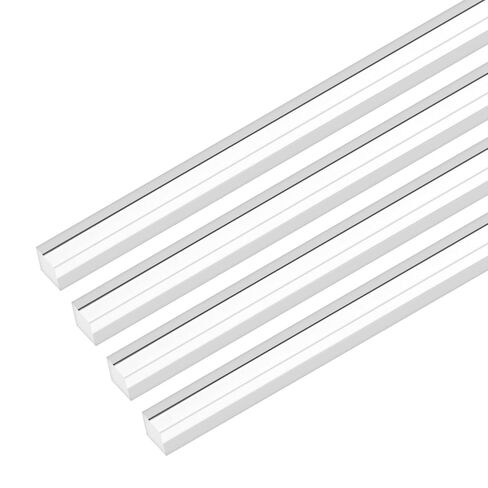 4-Pack Acrylic Square Rods, 11.81 x 0.31 Inch/ 300 x 8 mm Clear Acrylic Dowel Rods Sticks Plastic Sticks Strip for DIY Crafts Lighting Gardening Decorations in Saudi Arabia