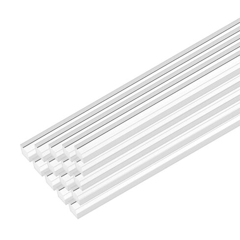 4-Pack Acrylic Square Rods, 11.81 x 0.31 Inch/ 300 x 8 mm Clear Acrylic Dowel Rods Sticks Plastic Sticks Strip for DIY Crafts Lighting Gardening Decorations in Saudi Arabia