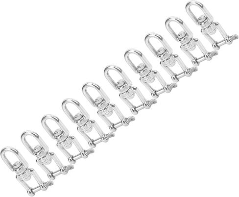 10 Pack Stainless Steel Rotating Snap Swivel Hooks Heavy Duty Double Ended Rigging Hardware for Marine Construction Wire Rope Chains 304 Stainless Steel M5 130kg Capacity in Saudi Arabia