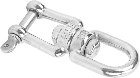 10 Pack Stainless Steel Rotating Snap Swivel Hooks Heavy Duty Double Ended Rigging Hardware for Marine Construction Wire Rope Chains 304 Stainless Steel M5 130kg Capacity in Saudi Arabia