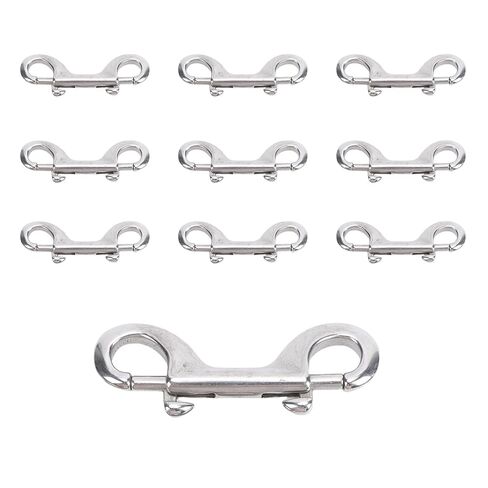 BAFOVY Stainless Steel Double Hook Snap, Heavy Duty Clasp for Ropes Chains Leashes Pets, with Thumb Lever for Easy Operation (90mm*10) in Saudi Arabia