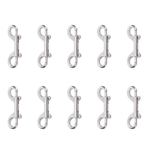 BAFOVY Stainless Steel Double Hook Snap, Heavy Duty Clasp for Ropes Chains Leashes Pets, with Thumb Lever for Easy Operation (90mm*10) in Saudi Arabia