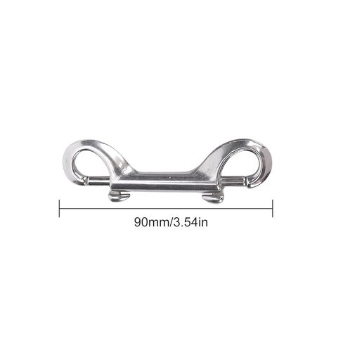 BAFOVY Stainless Steel Double Hook Snap, Heavy Duty Clasp for Ropes Chains Leashes Pets, with Thumb Lever for Easy Operation (90mm*5) in Saudi Arabia