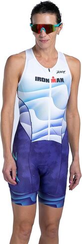 Zoot Women's LTD Tri SLVS Fz Racesuit, Sleeveless Cycle Race Swim Bike Run Tri Suit, Padded Chamois, Pockets, UPF 50+ Fabric in Kuwait