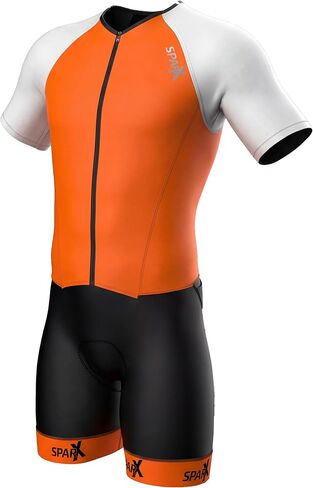 بدلة Sparx للرجال Elite Aerosuit Triathlon بدلة ثلاثية الأكمام للرجال (برتقالي، L) in Kuwait