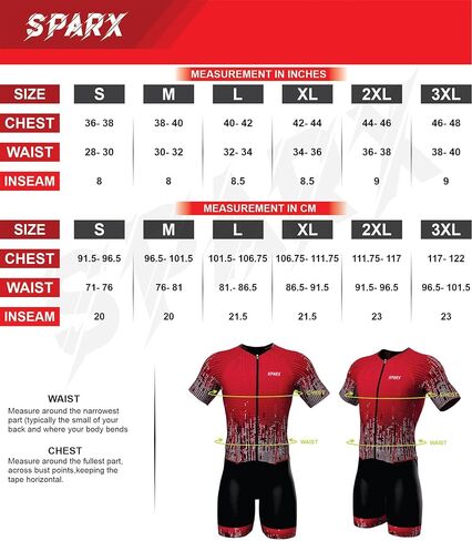 بدلة Sparx للرجال Elite Aerosuit Triathlon بدلة ثلاثية الأكمام للرجال (برتقالي، L) in Kuwait