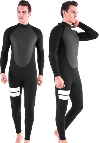 Full Wetsuit Mens Womens 4/3mm Neoprene Diving Scuba Triathlon Wet Suits Cold Water Keep Warm Back Zipper Long Sleeve Thermal Swimsuit in Saudi Arabia
