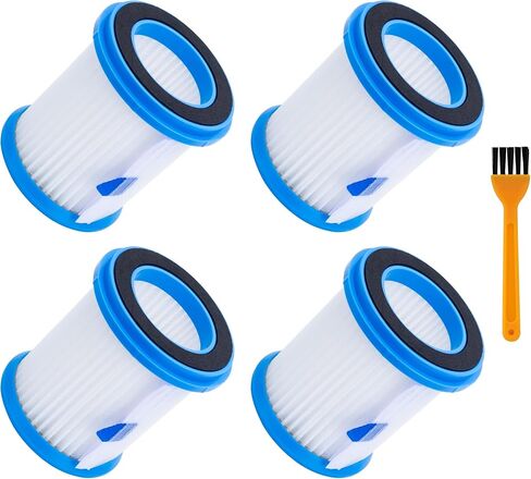 فلتر BlueStars HEPA مع شبكة بيضاء لـ INSE N5S N5T S6T S6P Pro S610/ TMA T120 T121 T151 T150 T220 T210 T181 T180 T220 مكانس كهربائية لاسلكية - قابلة للغسل وقابلة لإعادة الاستخدام - عبوة من 4 + فرشاة in Saudi Arabia