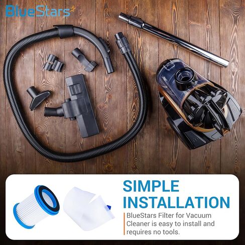 فلتر BlueStars HEPA مع شبكة بيضاء لـ INSE N5S N5T S6T S6P Pro S610/ TMA T120 T121 T151 T150 T220 T210 T181 T180 T220 مكانس كهربائية لاسلكية - قابلة للغسل وقابلة لإعادة الاستخدام - عبوة من 4 + فرشاة in Saudi Arabia
